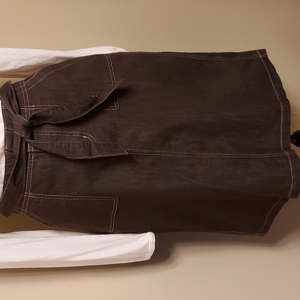 Brown denim pencil skirt by Cato